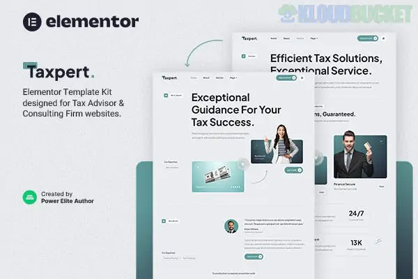 Taxpert – Tax Advisor & Consulting Elementor Template Kit