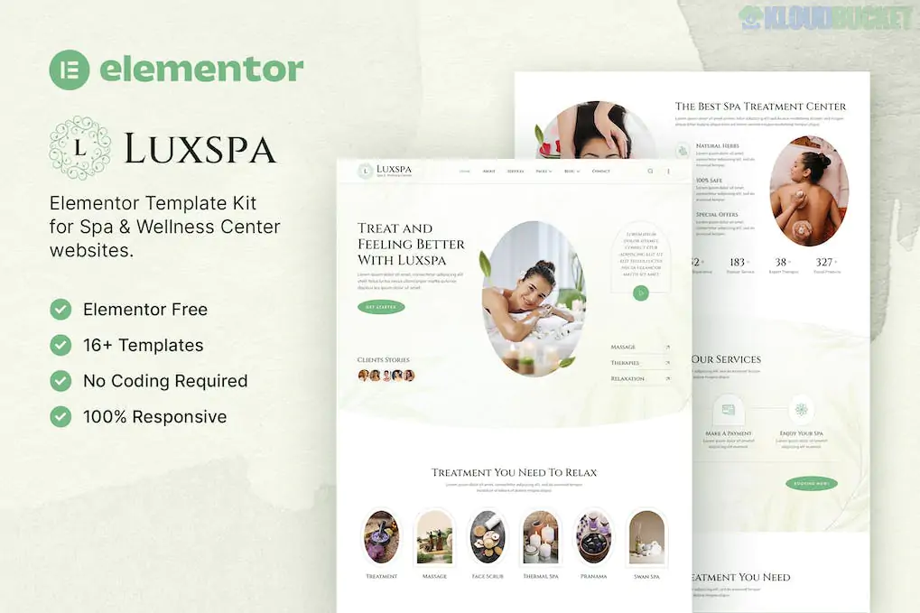 Luxspa – Spa & Wellness Center Elementor Template Kit