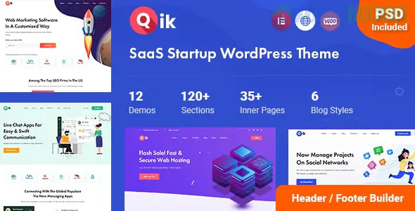 Qik - SaaS Startup WordPress Theme 1.0.2