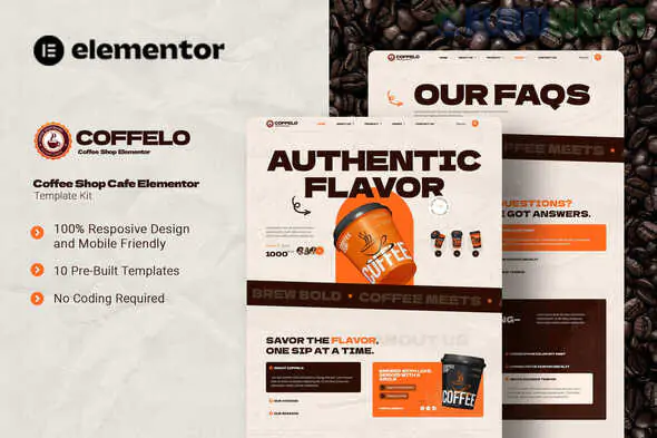 Coffelo - Coffee Shop Cafe Elementor Template Kit