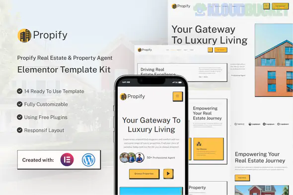Propify - Real Estate & Property Agent Elementor Template Kit 3.21