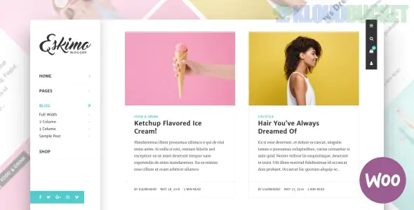 Eskimo - Minimal Personal WordPress Blog & Shop Theme 1.8.4