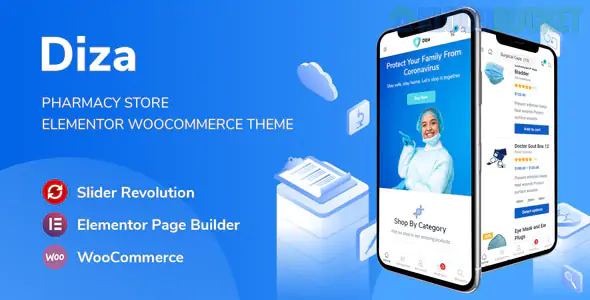 Diza Theme | Pharmacy Store Elementor WooCommerce Theme 1.3.6