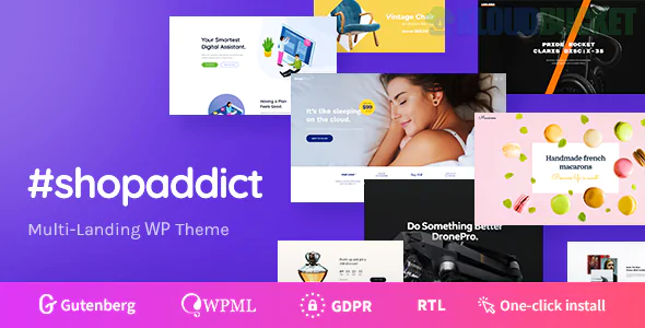 Shopaddict Theme | 16 Ready WordPress Landing Pages Theme 1.1.1