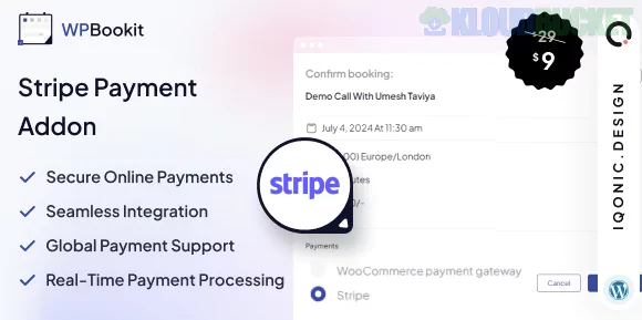 WPBookit - Stripe Payment (Addon) 1.0.1