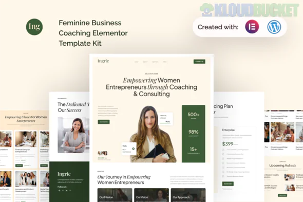 Ingrie - Feminine Business Coaching Elementor Template Kit 1.1.2
