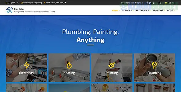 BlueCollar - Handyman & Renovation Business WordPress Theme 2.7.5