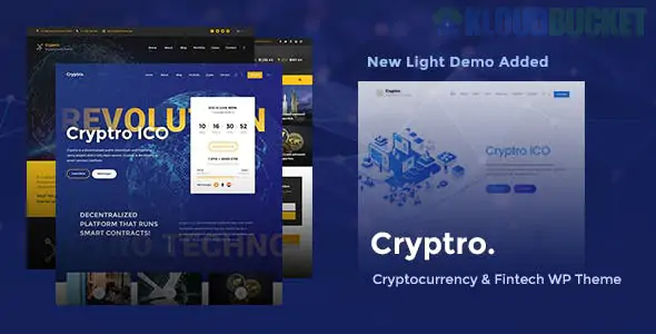 Cryptro - Cryptocurrency, Blockchain , Bitcoin & Financial Technology WordPress Theme 1.5.0