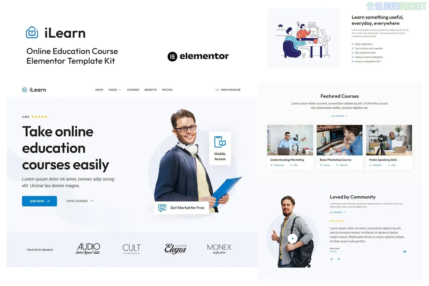 iLearn - Online Education Course Elementor Template Kit