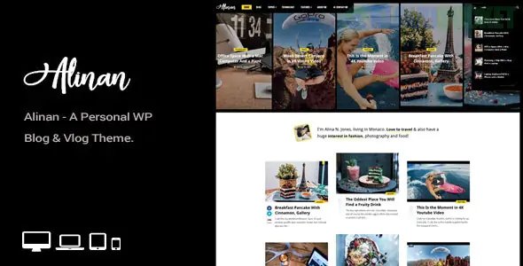 Alinan WP - A Personal WordPress Blog and Vlog Theme 2.8