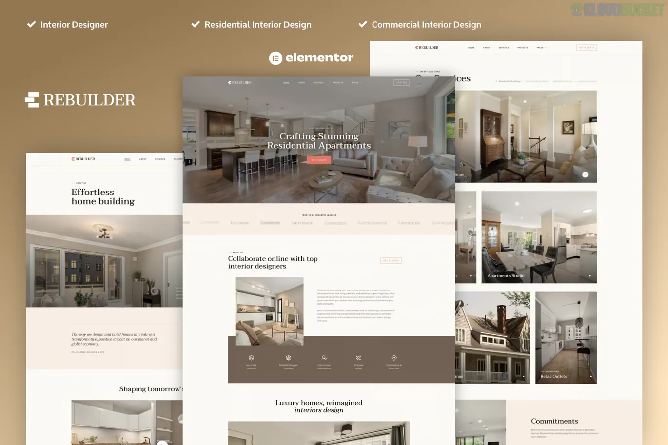 Rebuilder - Architecture & Interior Design Elementor Pro Template Kit 1.0.1