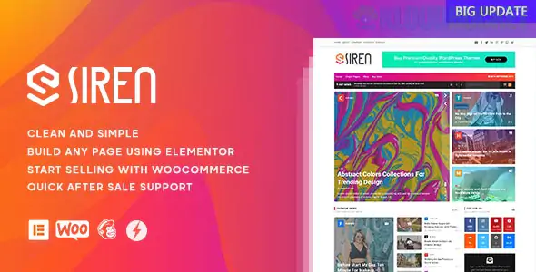 Siren - News Magazine Elementor WordPress Themes 2.2.6
