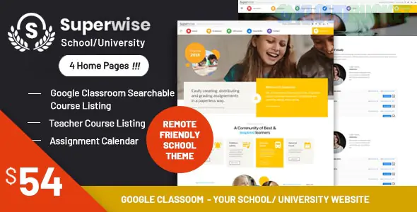 Superwise - Modern Education and Google Classroom WordPress Theme 2.9.4