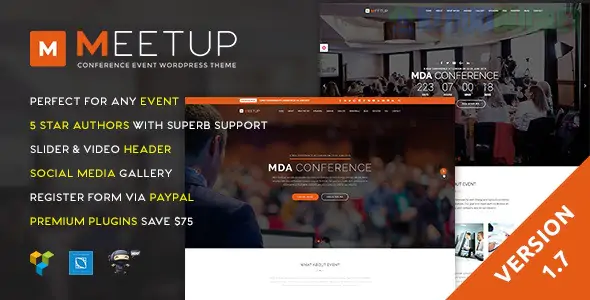 Meetup - Conference Event WordPress Theme 1.9.8