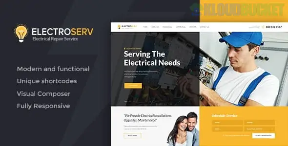 ElectroServ | Electrical Repair Service WordPress Theme 1.3.2