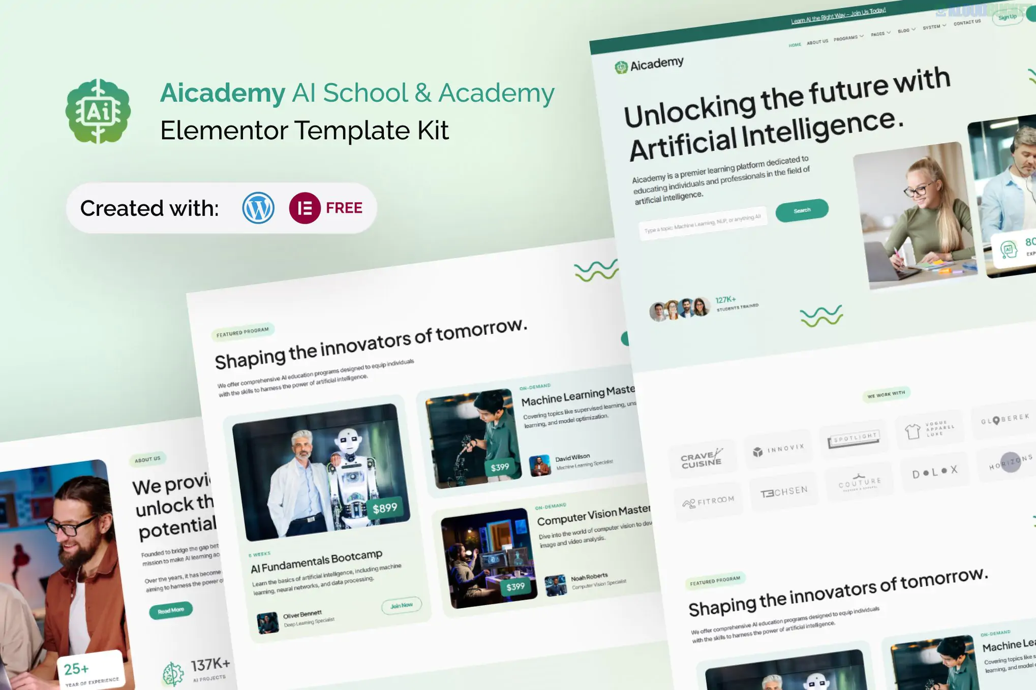 Aicademy - AI School & Academy Elementor Template Kit 3.2.1