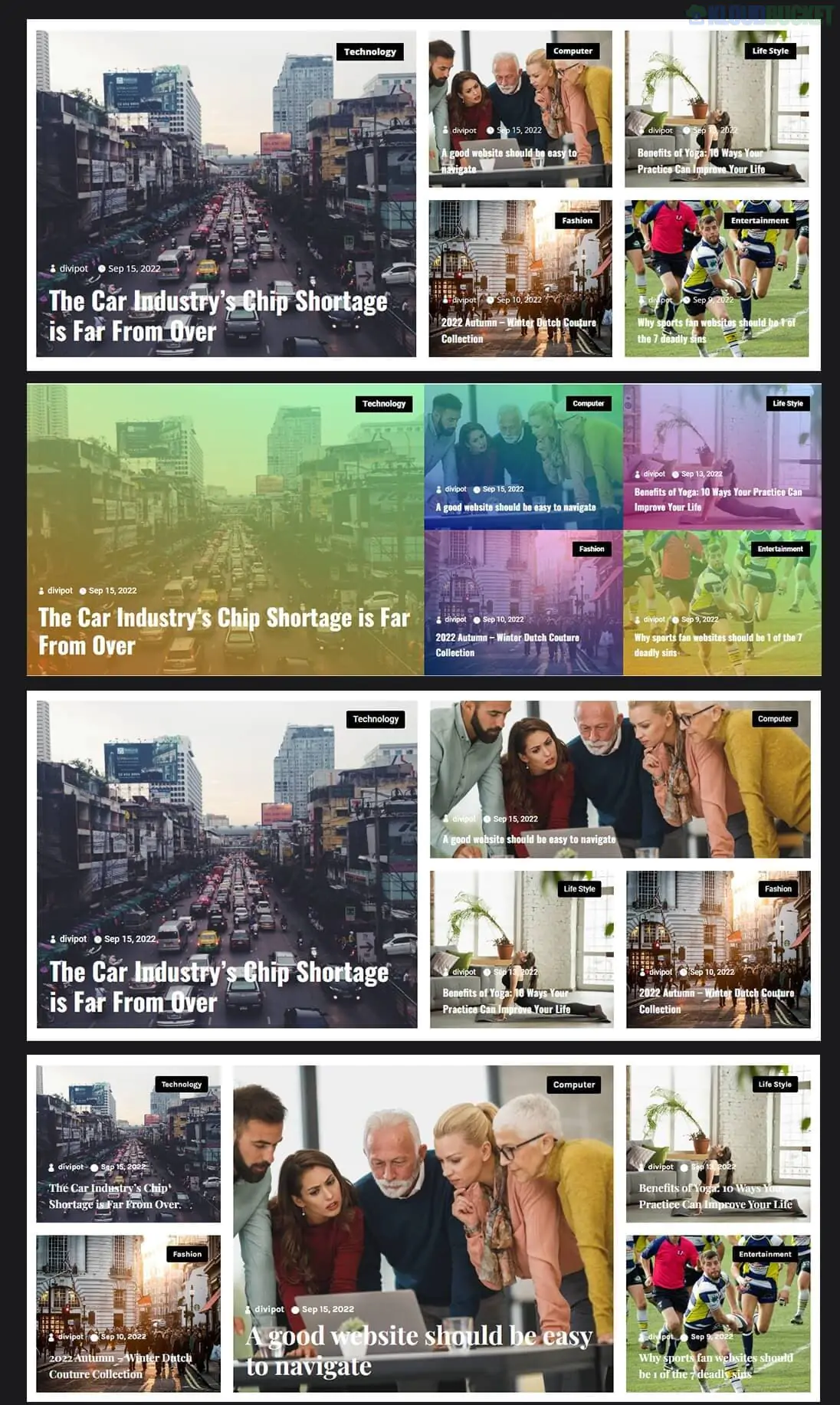 Divi Ultimate Blog Ui Kit