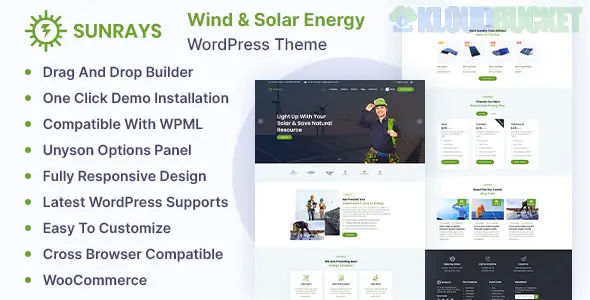 Sunrays – Solar Power & Green Energy WordPress theme 1.0.7