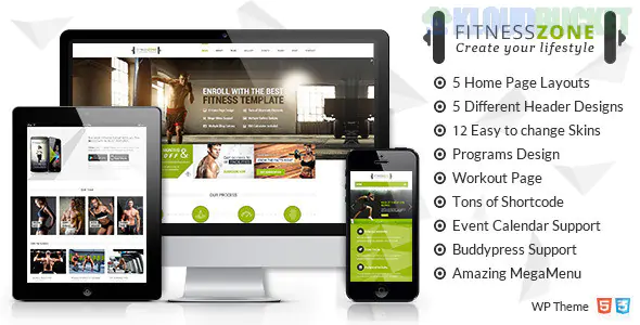 Fitness Zone | Gym & Fitness Theme, perfect fit for fitness centers and Gyms 5.7