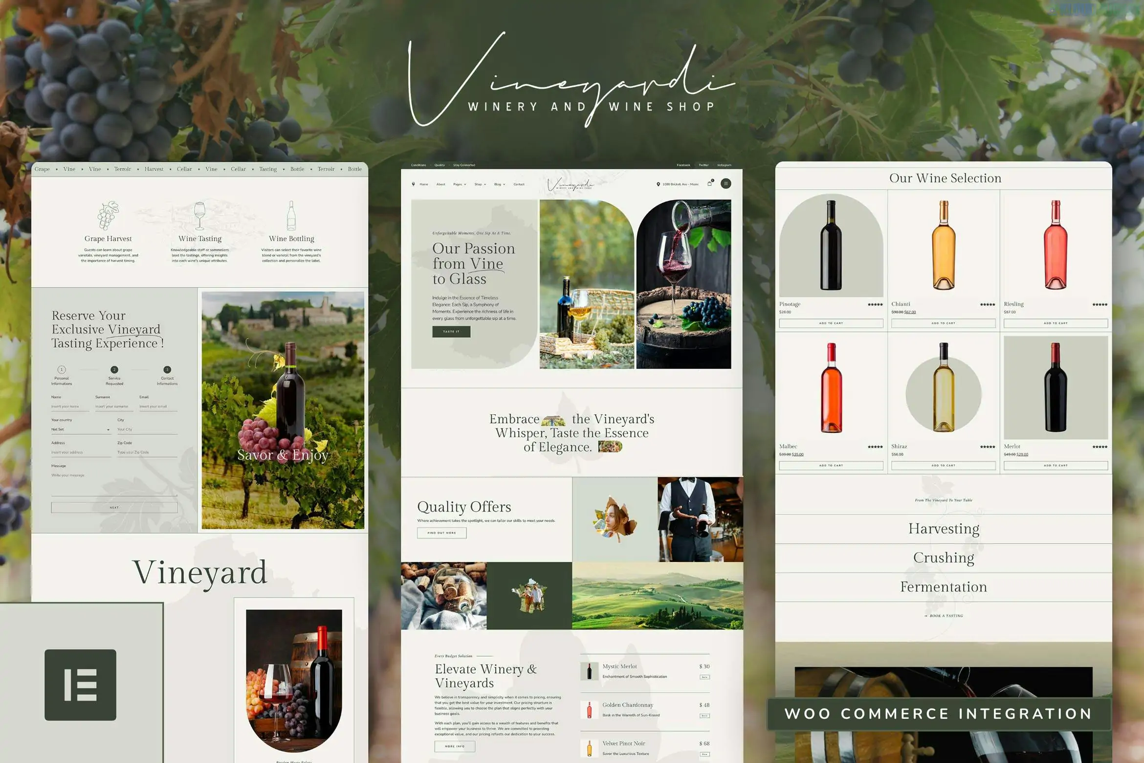 Vineyardi - Wine Shop & Winery Elementor Pro Template Kit 1.2.1