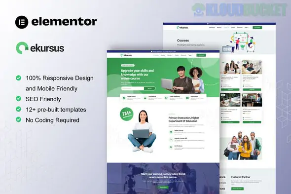 eKursus - Online Course & Education Elementor Template Kit