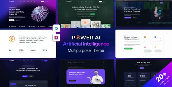 PowerAI - Artificial Intelligence Multipurpose WordPress Theme for Elementor 1.0.0
