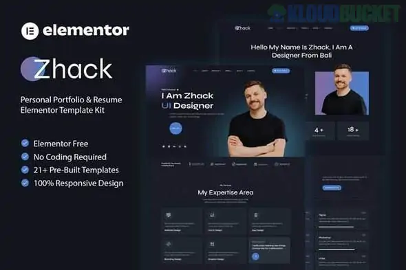 Zhack - Personal Portfolio & Resume Elementor Template Kit 1.1.1