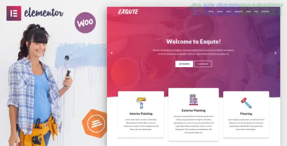 Exqute - Painting Company WordPress Elementor Theme 1.9.1