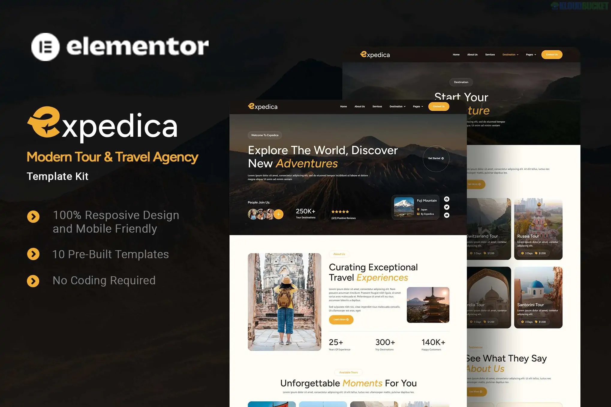 Expedica - Modern Tour & Travel Agency Elementor Template Kit 1.2.1