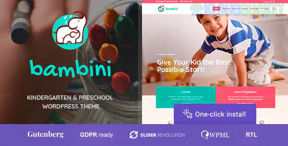 Bambini Theme | Pre-School and Kindergarten Theme 1.1.7