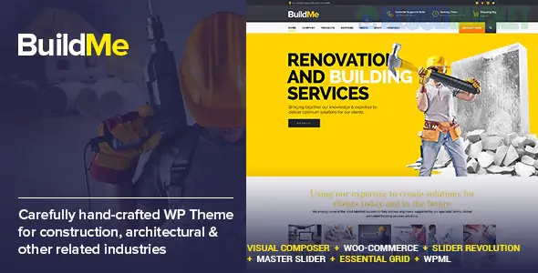 BuildMe - Construction & Architectural WP Theme 6.70