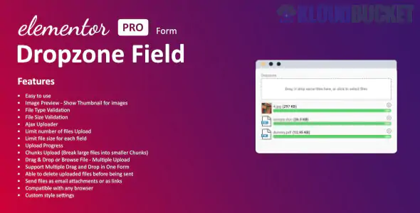 Dropzone Field For Elementor Form 1.3.0
