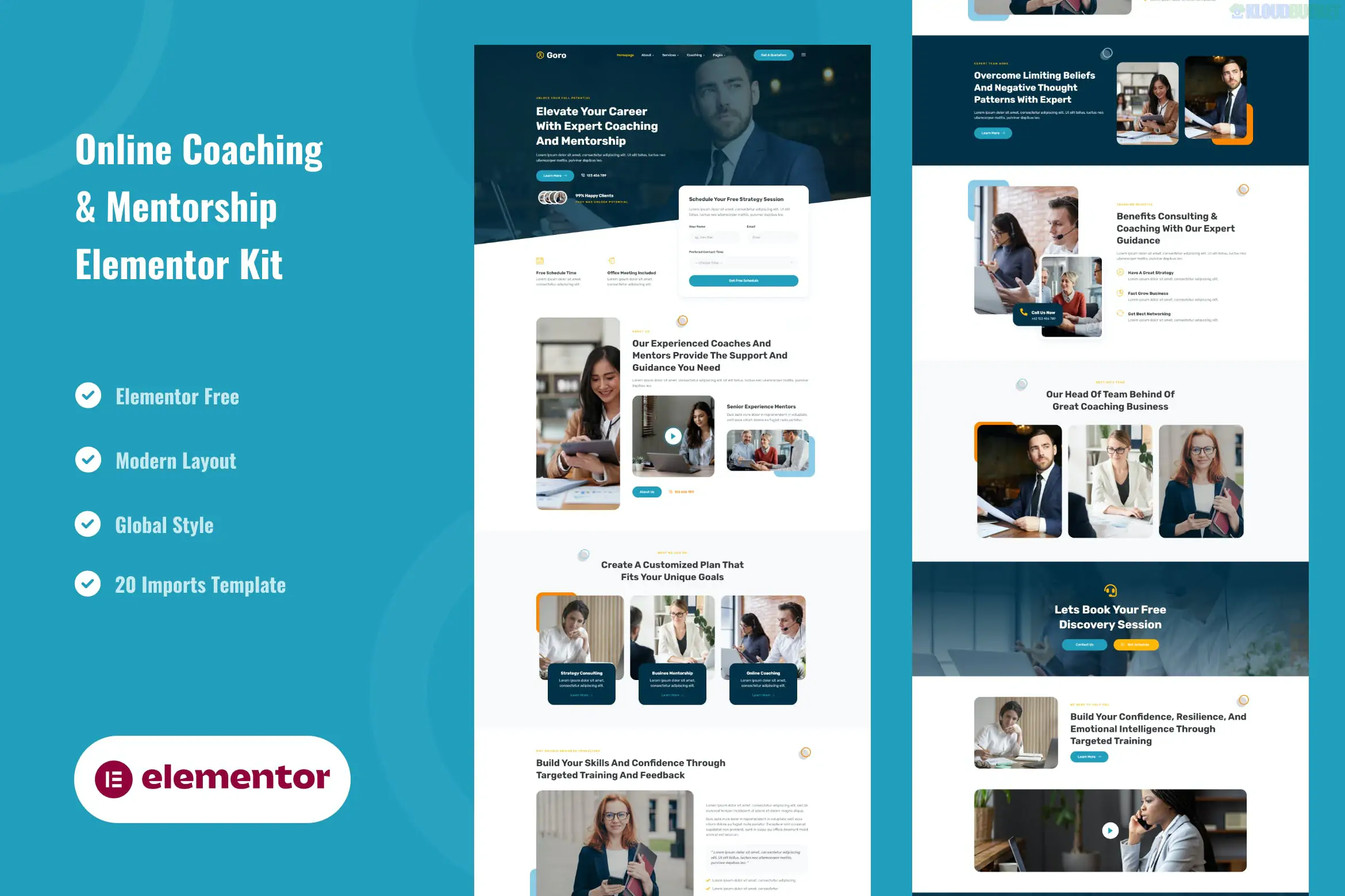 Goro - Online Coaching & Mentorship Elementor Template Kit