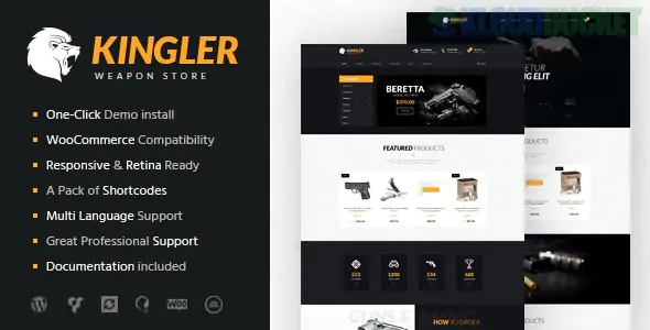 Kingler | Weapon Store & Gun Training WP Theme 1.1.0