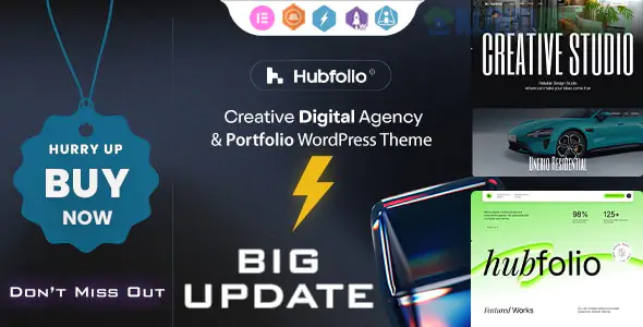 Hubfolio - Creative Portfolio & Digital Agency WordPress Elementor Theme 1.0.9