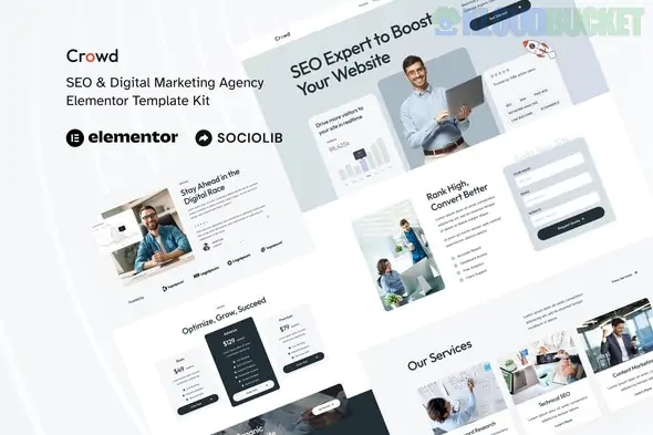 Crowd - SEO & Digital Marketing Agency Elementor Template Kit 1.1.1