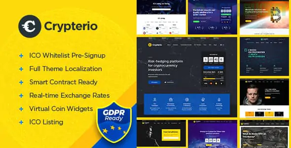 Crypterio | ICO Landing Page and Cryptocurrency WordPress Themes 2.4.10