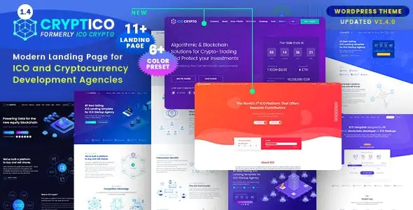 Cryptico | ICO Crypto Landing & Cryptocurrency WordPress Theme 1.4.16