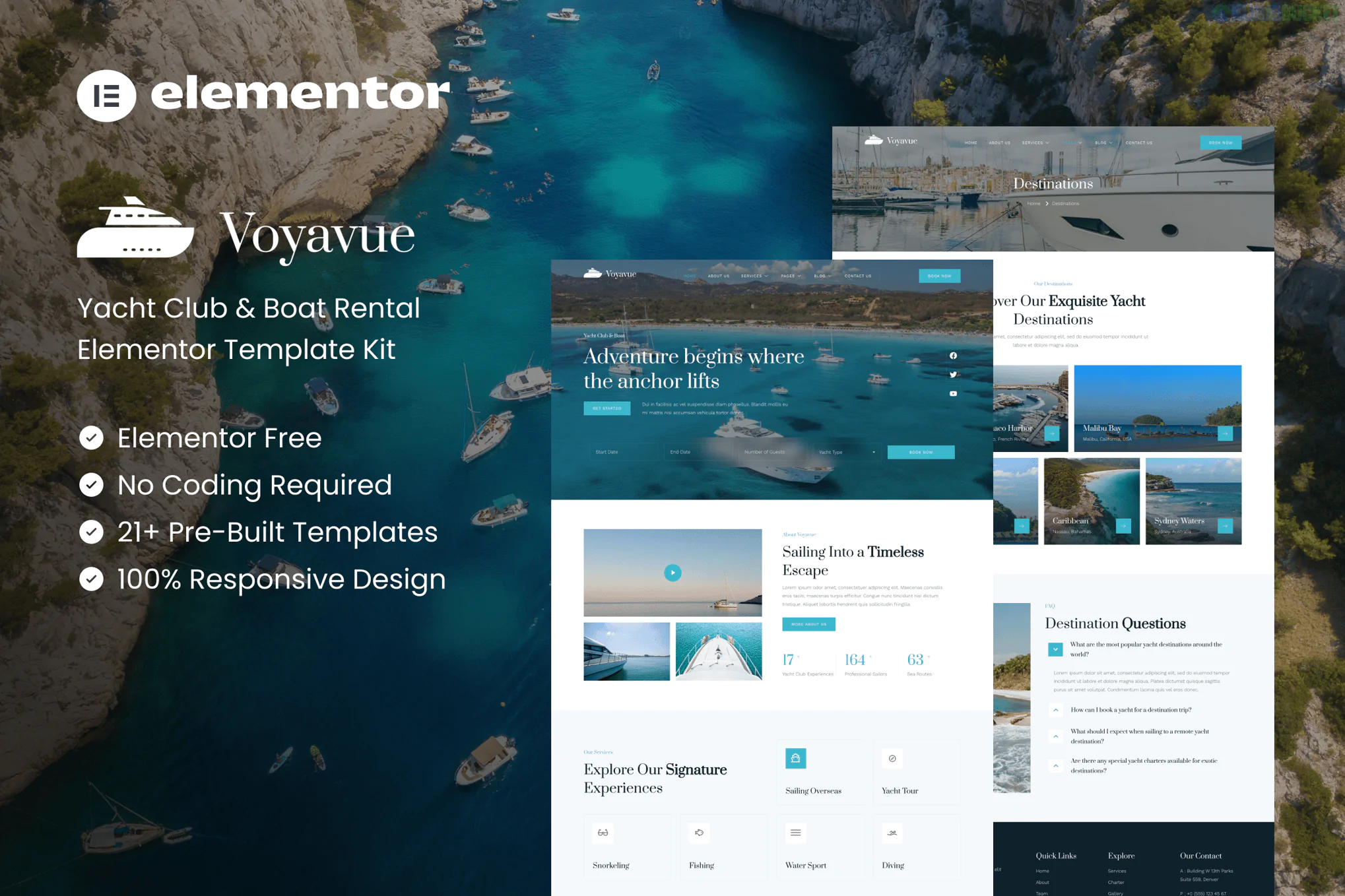 Voyavue - Yacht Club & Boat Rental Elementor Template Kit 1.1.5