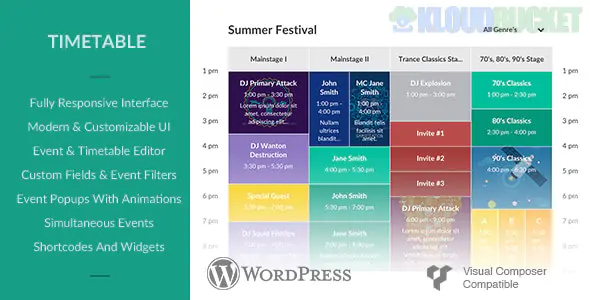 Responsive Timetable For Wordpress v1.16.0