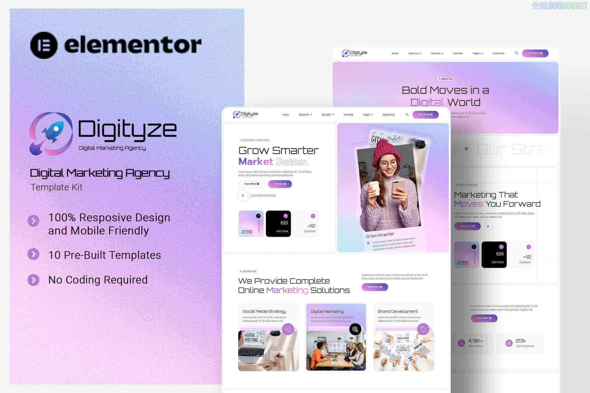 Digityze - Digital Marketing Agency Elementor Template Kit 1.0.3
