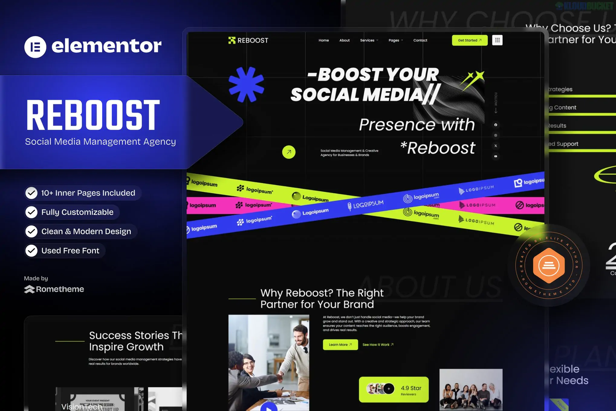 Reboost - Digital Marketing Agency Elementor Template Kit 1.1.3