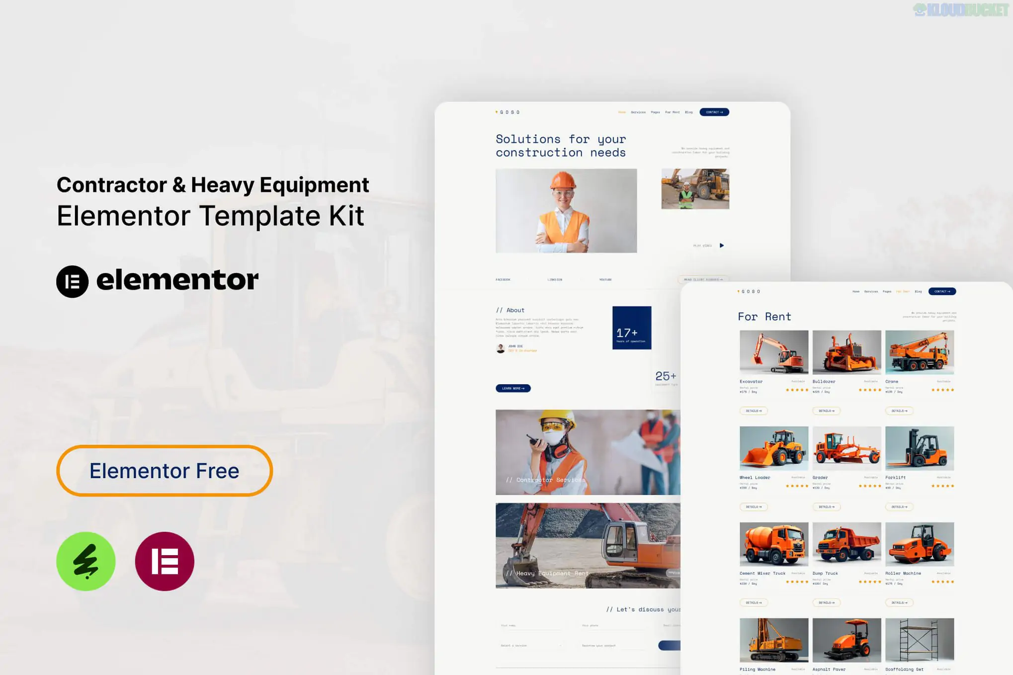 Goso - Contractor & Heavy Equipment Elementor Template Kit 1.1.1
