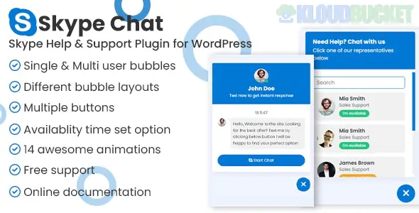 Skype Chat Support Pro WordPress Plugin