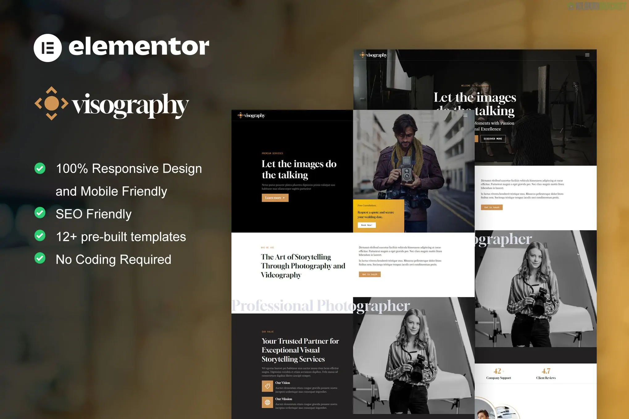 Visography - Photography & Portfolio Elementor Template Kit 1.1.1