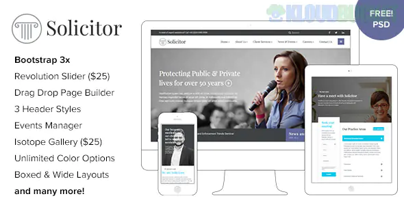 Solicitor - Law Business Responsive WordPress Theme 1.6.0