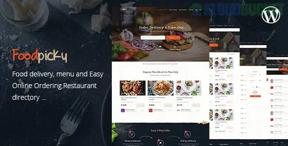FoodPicky - Food Delivery Restaurant Directory WordPress Theme 1.27