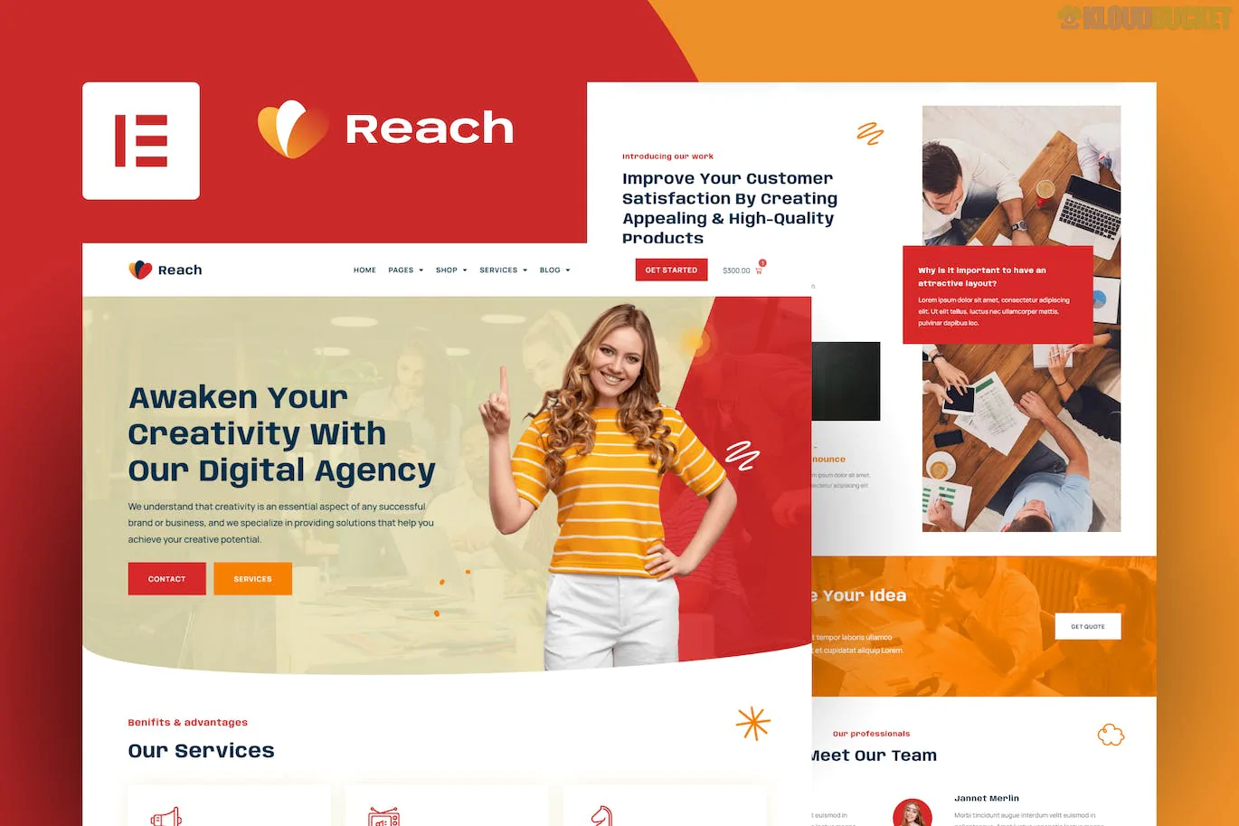 Reach - Digital Agency & Creative Elementor Template Kit 1.9.0