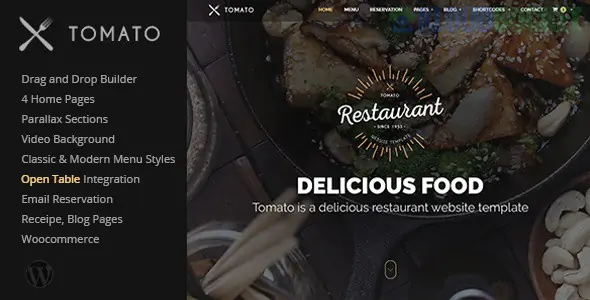 Tomato - Restaurant, Cafe, Espresso WordPress Theme 1.5