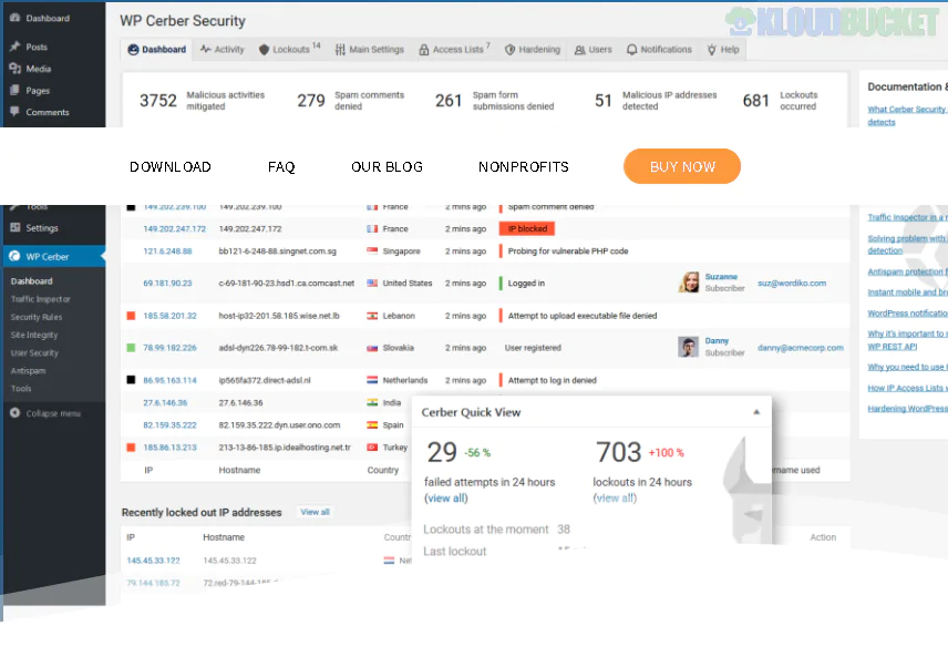 WP Cerber Security Pro - WordPress Antispam & Malware Scan 9.6.10